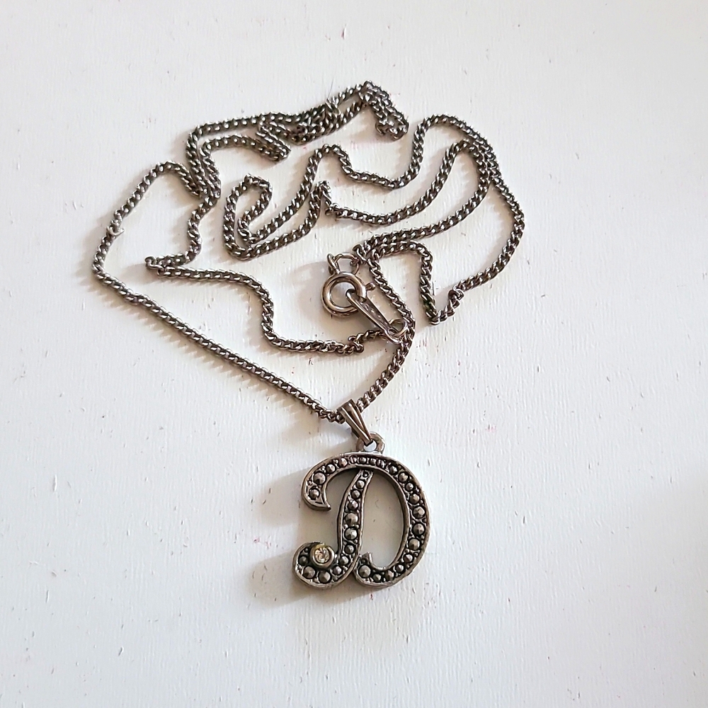 D Pendant Necklace
